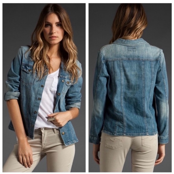 Current/Elliott The Mechanic Jean Jacket Denim Size 0 - Picture 2 of 14